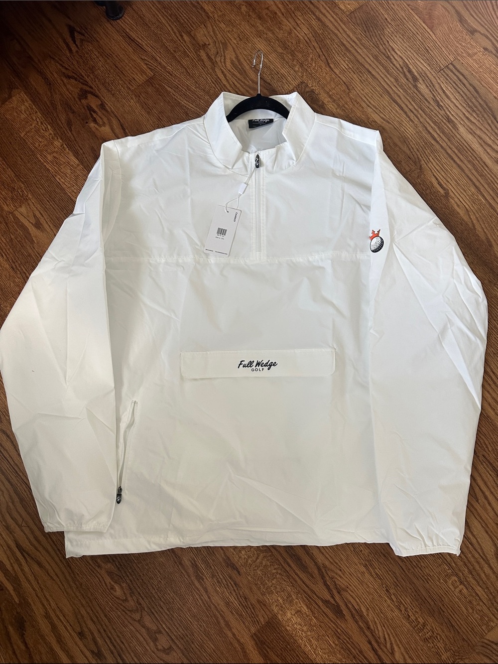 Men's White Golf Windbreaker